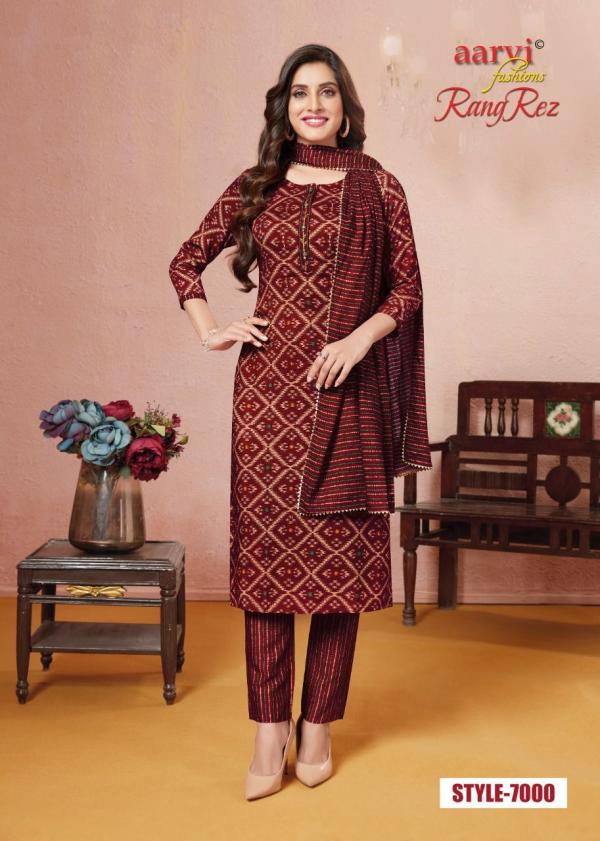 Aarvi Rangrez Vol-1 (Kurti With Pant And Dupatta)